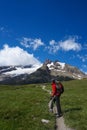 Backpacker admiring the view Royalty Free Stock Photo