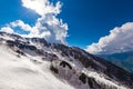 Ski Resort at Caucasus Mountains, Rosa Peak, Sochi, Russia. Royalty Free Stock Photo