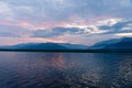 Beautiful mountain summer evening landscape Lake Baikal Royalty Free Stock Photo