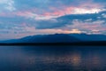 Beautiful mountain summer evening landscape Lake Baikal Royalty Free Stock Photo