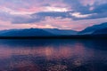 Beautiful mountain summer evening landscape Lake Baikal Royalty Free Stock Photo