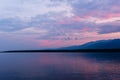 Beautiful mountain summer evening landscape Lake Baikal Royalty Free Stock Photo