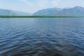 Beautiful mountain summer landscape in the afternoon. lake Baikal Royalty Free Stock Photo