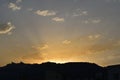 Beautiful mountain Sunrise - libanon harisa Royalty Free Stock Photo