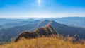 Beautiful mountain in sunset at Thong Pha Phum National Park Kanchanaburi of Thailand name Khao Chang Phuak Royalty Free Stock Photo