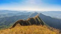 Beautiful mountain in sunset at Thong Pha Phum National Park Kanchanaburi of Thailand name Khao Chang Phuak Royalty Free Stock Photo