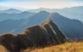 Beautiful mountain in sunset at Thong Pha Phum National Park Kanchanaburi of Thailand name Khao Chang Phuak Royalty Free Stock Photo