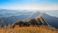 Beautiful mountain in sunset at Thong Pha Phum National Park Kanchanaburi of Thailand name Khao Chang Phuak Royalty Free Stock Photo