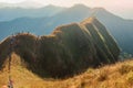 Beautiful mountain in sunset at Thong Pha Phum National Park Kanchanaburi of Thailand name Khao Chang Phuak Royalty Free Stock Photo