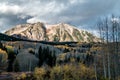 Beautiful mountain surrounded by trees captured near Ohio Pass, Crested Butte, Colorado, USA Royalty Free Stock Photo