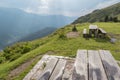 Beautiful mountain view from the Eho hut. The Troyan Balkan is exceptionally picturesque and offers a combination of wonderful.