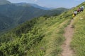 Beautiful mountain view from the entrances on the path to the Eh