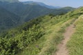 Beautiful mountain view from the entrances on the path to the Eho hut. The Troyan Balkan is exceptionally picturesque and offers a