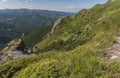 Beautiful mountain view from the entrances on the path to the Kozya Stena hut. The Troyan Balkan is exceptionally picturesque and