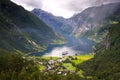 Beautiful mountain view with ferry