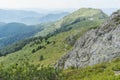 Beautiful mountain view from the hills on the path to the Eho hut. The Troyan Balkan is exceptionally picturesque and offers a