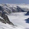 Beautiful mountain view from Jungfraujoch, Switzerland Royalty Free Stock Photo