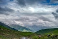 Beautiful mountain peak view Kashmir state, India