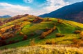 Beautiful mountainous countryside in autumn Royalty Free Stock Photo