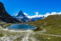 Beautiful mountainous landscape with the Matterhorn peak in Valais region, Switzerland Royalty Free Stock Photo