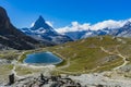 Beautiful mountainous landscape with the Matterhorn peak in Valais region, Switzerland Royalty Free Stock Photo