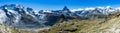 Beautiful mountainous landscape with the Matterhorn peak in Valais region, Switzerland Royalty Free Stock Photo