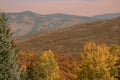 Beautiful mountains in Aspen on the Fall foliage season in September. Colorful trees in the mountains of Colorado state