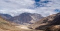 Beautiful mountains and cloudy blue sky Khardung La Pass Highest road of The World
