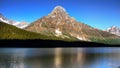 Canada, Banff National Park, Mountains Lake Scene Royalty Free Stock Photo