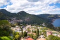 Beautiful mountains near Ionian sea in Taormina, Sicily island, Italy Royalty Free Stock Photo