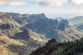 Beautiful mountains range landscape in Gran Canaria island