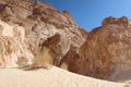 The beautiful mountains in the  white Canyon hike in Sinai Royalty Free Stock Photo