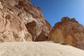 The beautiful mountains in the  white Canyon hike in Sinai Royalty Free Stock Photo