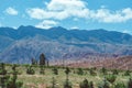 Beautiful mountainscape scenery blue sky