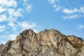 Beautiful mountainscape scenery blue sky