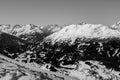 Beautiful mountaintops during winter