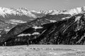 Beautiful mountaintops during winter