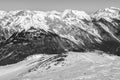 Beautiful mountaintops during winter