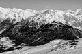 Beautiful mountaintops during winter