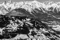 Beautiful mountaintops during winter