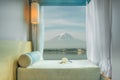 Beautiful Mt.Fuji view at window resort near Kawaguchiko lake