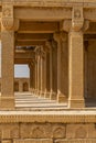 Beautiful Mughal era carved sandstone tomb of Isa Khan Tarkhan II in UNESCO