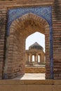 Beautiful Mughal era carved sandstone tomb of Isa Khan Tarkhan II in UNESCO