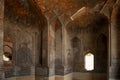Beautiful Mughal era carved sandstone tomb of Isa Khan Tarkhan II in UNESCO