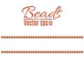 Beautiful multi-colored beads. String beads are realistic. Decorative element.vector illustration