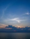 Beautiful, multi-colored clouds at sunset