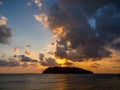 Beautiful, multi-colored clouds at sunset