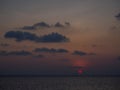 Beautiful, multi-colored clouds at sunset