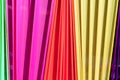 Beautiful multi-colored curtains decorated as a backdrop for the Buddhist ceremonies in Southeast Asia. Fabric colour and texture