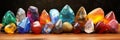 Colored gemstones minerals